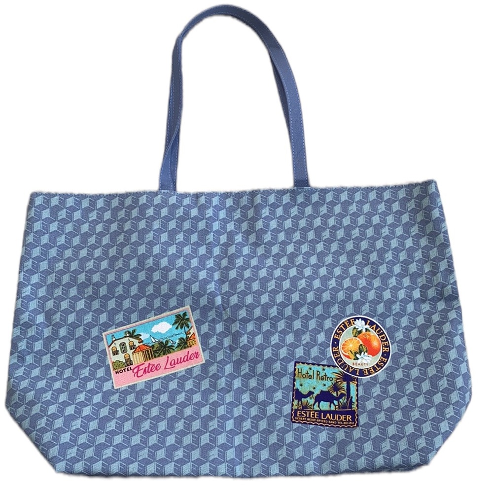 Estee Lauder Women’s Travel Tote Bag In Blue - Size 17" X 11" X 4.5"